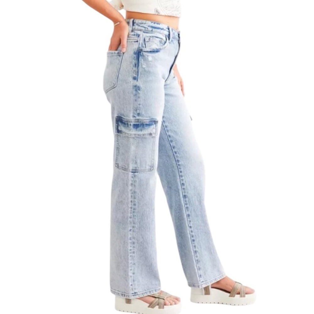 Flying Monkey Ultra High Rise Stretch Cargo Jeans Size 30